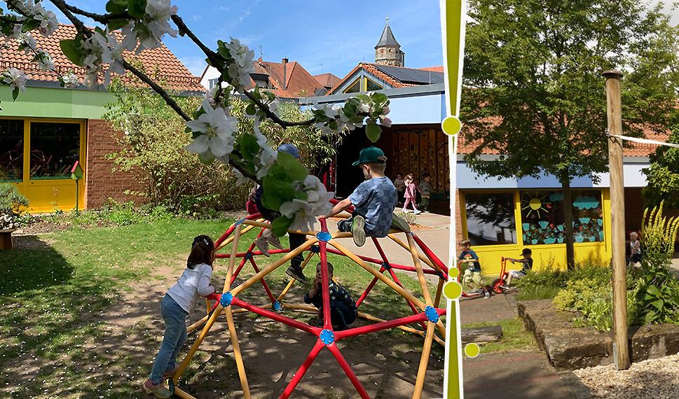 Slider im Kopf der Homepage der Kindertagesstätte St. Neunkirchen am Brand