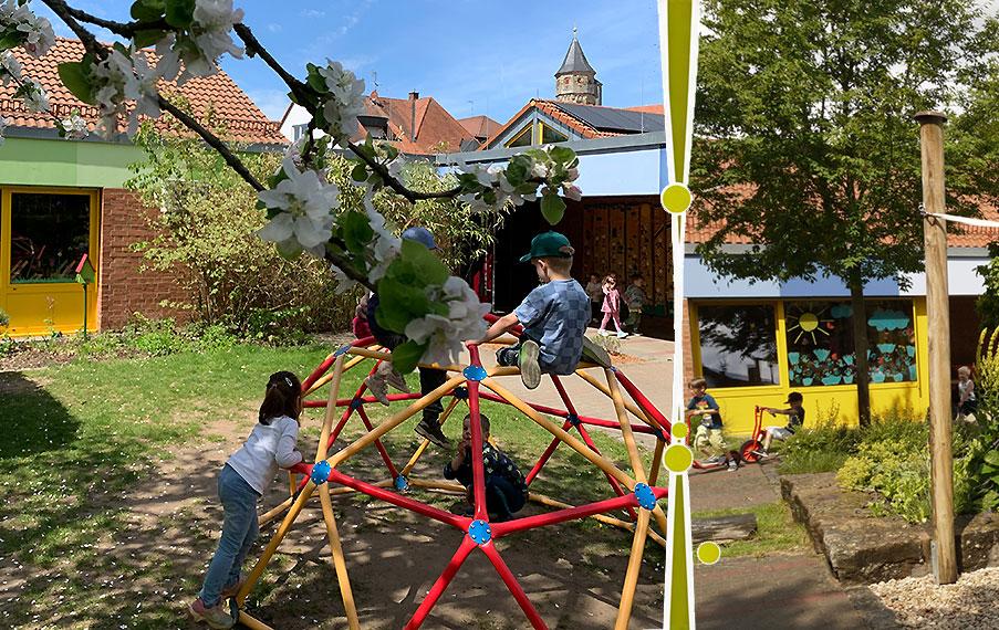 Slider im Kopf der Homepage der Kindertagesstätte St. Neunkirchen am Brand